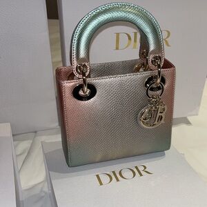 Dior Iridescent Mini Bag with Gold Accents